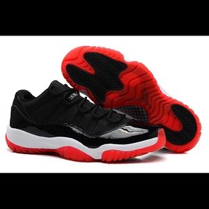 Air Jordan 11 black and red low